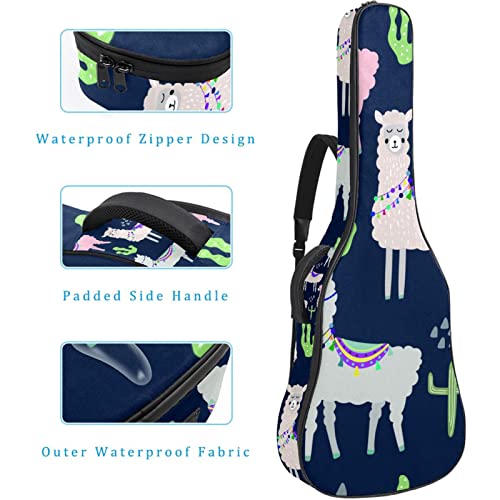 Hondank Housse imperméable pour guitare acoustique avec double bandoulière et poche Motif feuilles Vert, Multicolore 02… - Les Beatles, Paul McCartney, John Lennon, RIngo Starr, George Harrison Hondank Housse imperméable pour guitare acoustique avec double bandoulière et poche Motif feuilles Vert, Multicolore 02… – Image 5