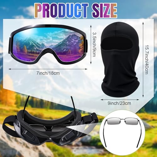 Image of Chicingyou 2 Pack Dirt Bike Goggles with 2 Balaclava Masks, Atv Motocross Motorcycle Goggles, UV Protection for Men Women