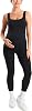 MOMANDA Maternity Jumpsuit Workout Romper for Pregnancy Seamless Leggings Bodysuit Sleeveless Square Neck Tank Top