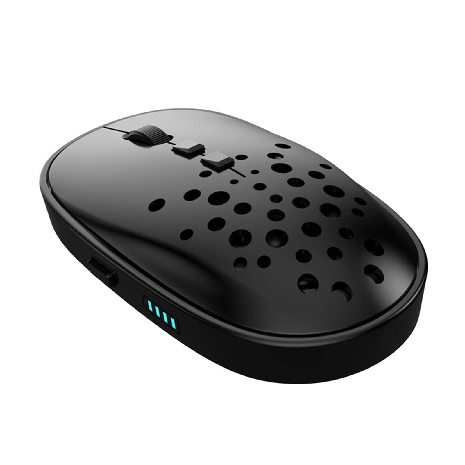 Mysz Bezprzewodowa mysz komputerowa do laptopa USB do gier Bluetooth ergonomiczna mysz urządzenie wskazujące wyświetlacz mocy akumulatorowy wyświetlacz mocy 3 biegi regulowana DPI 2,4 GHz(Schwarz)