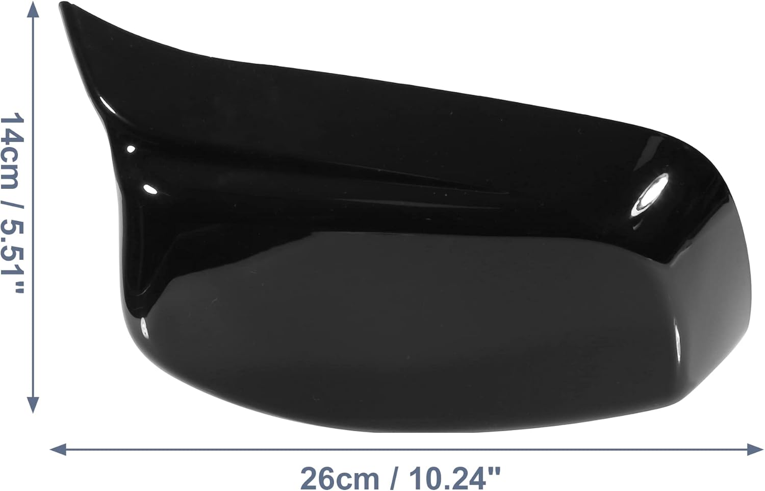 X AUTOHAUX Pair Car Exterior Rear View Mirror Covers Cap Replacement for BMW 5 Series E60 E61 E63 E64 2004-2007 Gloss Black