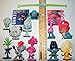 HappiToys Trolls World Tour Movie Deluxe Figure Set of 14 Toy Kit with 10 Figures, 2 Fun Stickers, Bracelet/Ring Featuring Queen Poppy, Branch, Trollex, Trollzart and Many More!