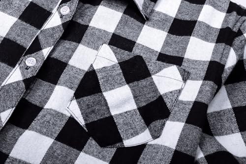 Image of Betusline Boy and Men Button Down Plaid Shirt