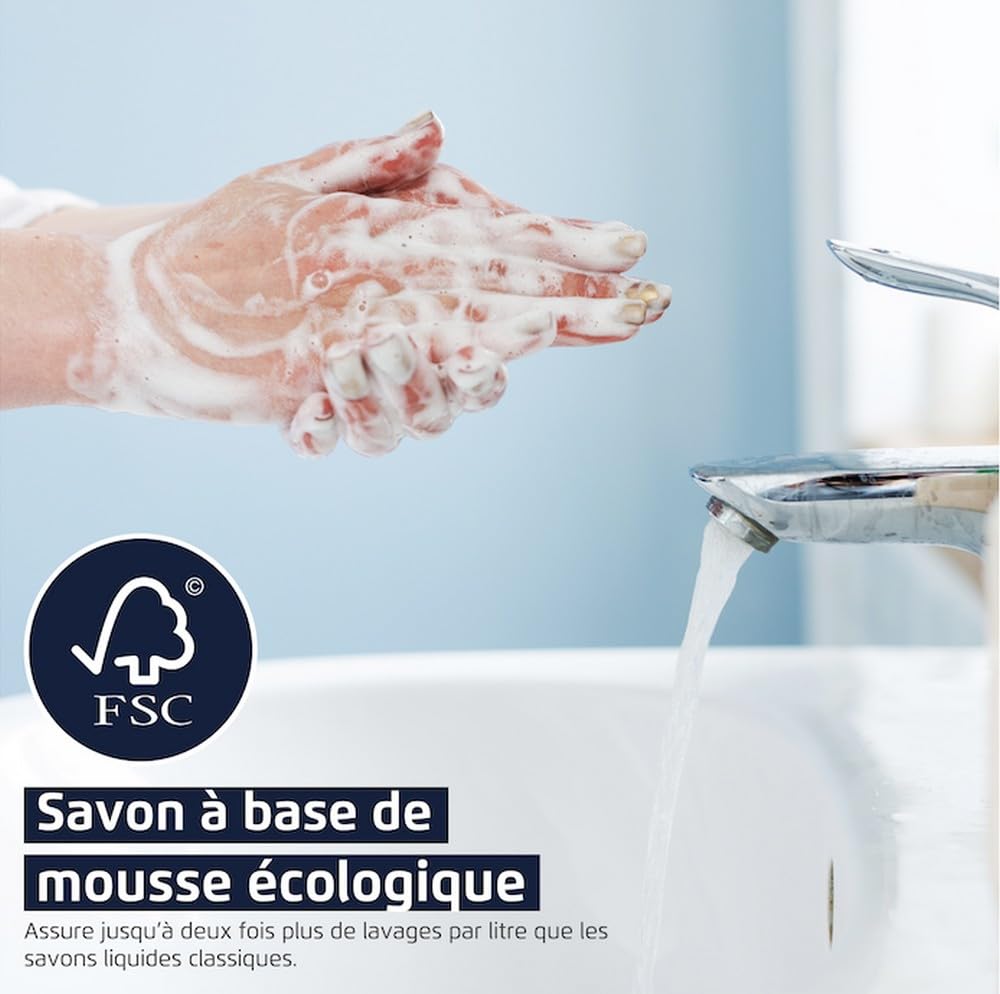 Scott Essential Mousse Lavante pour les Mains 6346, Sans Parfum, Douce & Économique – Usage Fréquent, 12 Recharges x 200 ml (2 400 ml au Total)