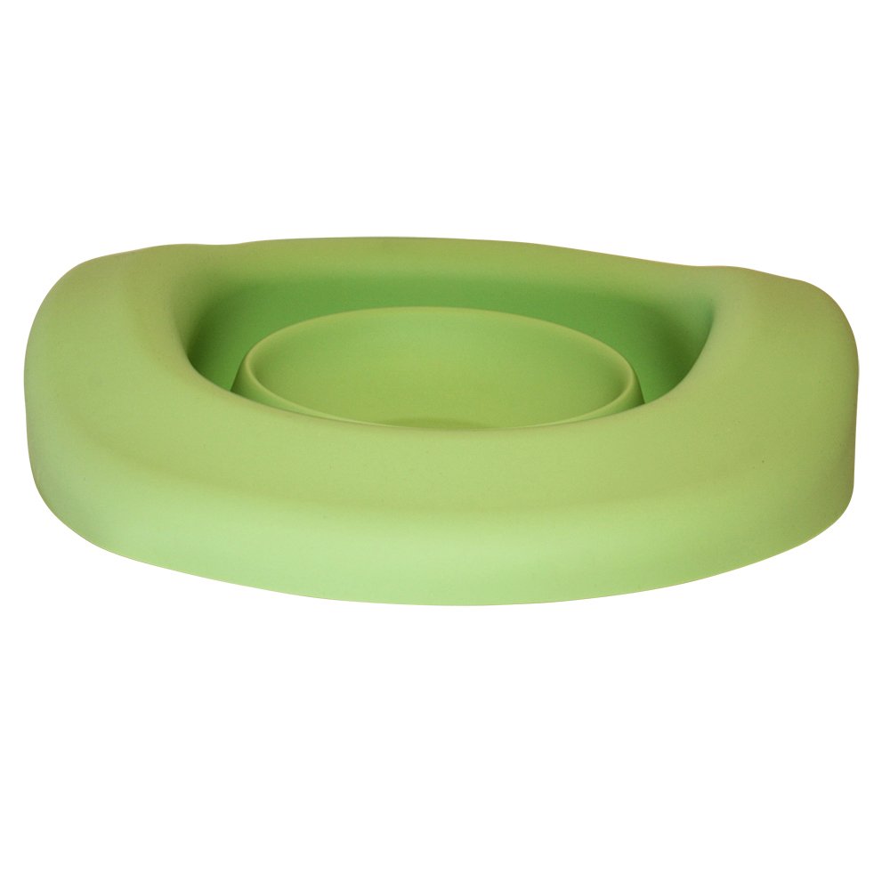 Vasetto multifunzione: vaso da viaggio, riduttore di toilette, vaso di casa grazie alla ricarica morbida e 10 ricariche usa e getta (verde chiaro) – Potette Plus