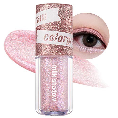 COLORGRAM Milk Bling Shadow 3.2g - True Beauty K-Drama Makeup, Long Wearing Liquid Twinkle Under Eye Makeup Shadow, Zero Pearl Scattering (09 Happy Aura)