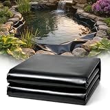 Bâche pour Bassin, Bâche Noire en PEHD de 0,2 mm, 6 M x 6 M...