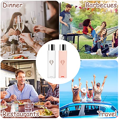 2Pcs-Portable-Floss-Dispenser-Dental-Floss-Dispenser-Floss-Pick-Holder-with-12-PCS-Dental-Floss-Stick-Floss-Dispenser-Refillable-Travel-Floss-Picks-Case-for-Dinners-Family-Travel-White-Pink
