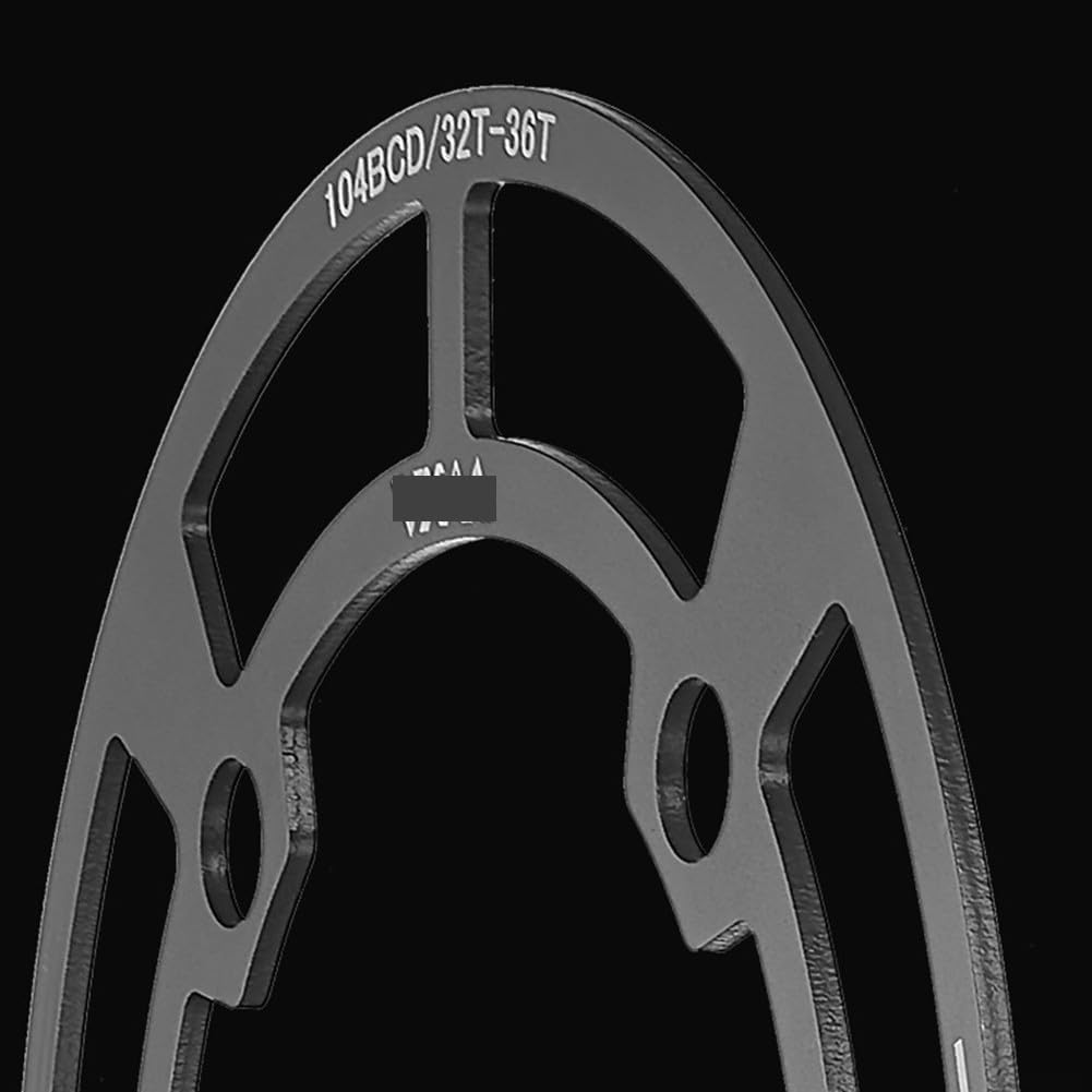 tarcza rowerowa, Pierścień łańcucha korbowego, rower górski 32T 36T BCD104mm osłona tarczy pojedyncza tarcza ochronna