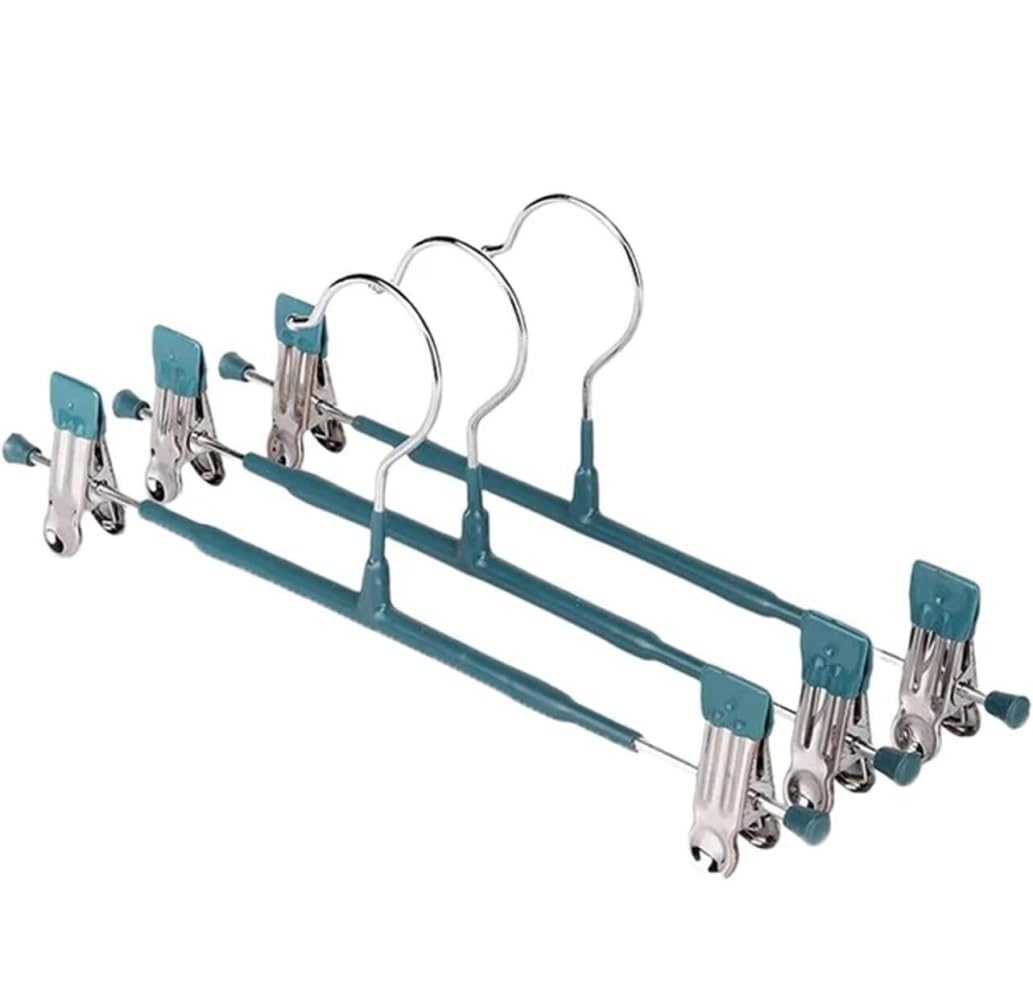 Wieszak Na Kurtki Spódnice Wieszaki Na Spodnie Koszule Metalowe Antypoślizgowe Ubrania Bielizna Klip Do Suszenia Bezszwowy Wieszak Na Spodnie(A,10pcs)