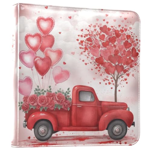 Álbum de fotos con adhesivo DIY, Scrapbook romántico con diseño de globo corazón y camión, organización de 3 anillos, 40 páginas 8x10 para recuerdos miniatura 1