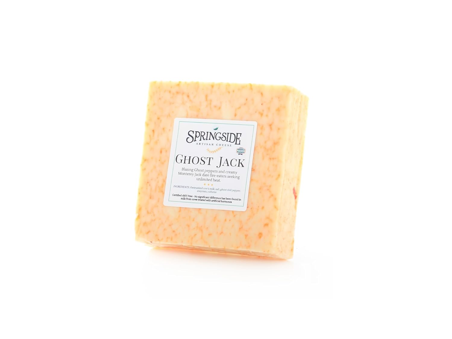 Monterey Jack Ghost Pepper Cheese 3-Pack | (3) 8 oz Pieces | Creamy Monterey Jack Mixed with Blazing Hot Ghost Peppers