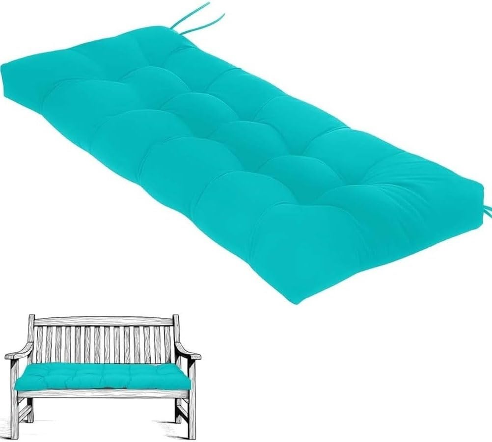 Almohada de repuesto 120 x 60 de patio interior y cojín para banco exterior
