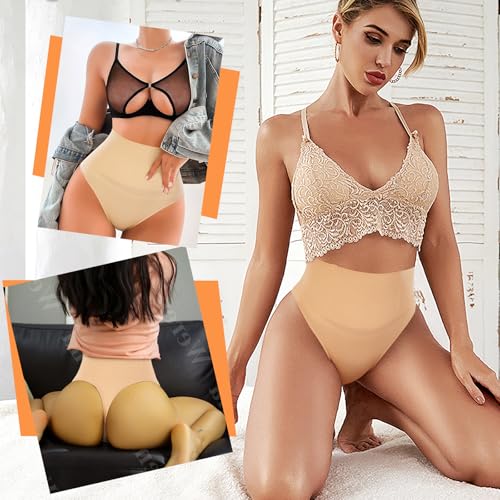 Womens Thong Shapewear Mid to High Waisted Shaper Thong WN0017(01#A Beige#mid Waisted Wire,Medium)