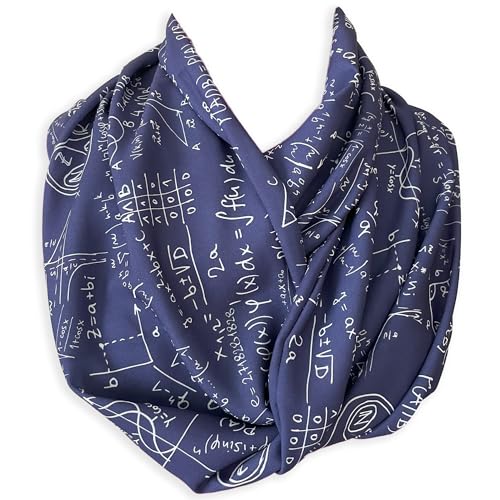 Generic Mathematics Scarf, Navy Blue, Calculus Pattern, Teacher Gift, Student Gift, Graduation Gift, Back to School