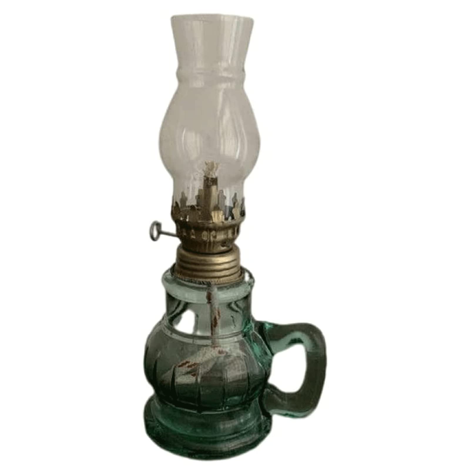 Kerosene Lamps, Classic Small Hurricane Kerosene Lantern for Home Emergency Lighting Patio Decoration(Green)