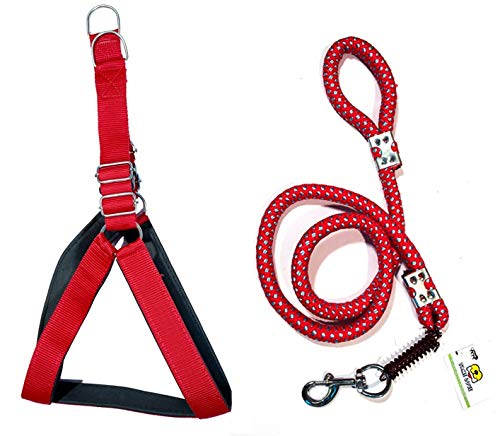 Tame Love™ Adjustable Breathable Dog Chest Belt Padded Harness for Giant Dogs of All Breeds and All Life Stages | Comfortable for Training, Walking, Running(Red,1.50 Inch) (B08FJ7GPN1) Amazon Price History, Amazon Price Tracker