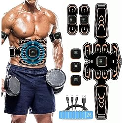 Máquinas Para Bajar De Peso Y Tonificar Abdominales Electroestimulacion, Muscular Abdominales, EMS Abdominales Cinturón, Masajeador Eléctrico, Cinturón Muscular Abdominal, Masajeador Eléctrico Cinturón Abdomen/Brazo/Piernas/Glúteos