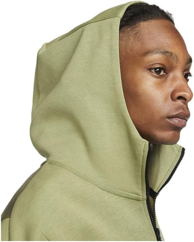 Nike Men's Sportswear Tech Fleece Men's Full-Zip Hoodie Sweatshirt Jacket Green (as1, alpha, 2x, regular, regular, XXL)