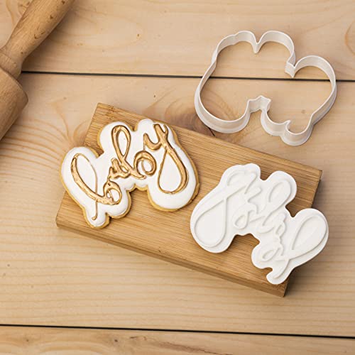 Mostop 3D Cookie Cutter With Baby Letter Stampers Baby Shower Cake Mold Fondant Decorating Tools Diy Mold For Sugar Craft Baking Mould Kids' Birthday Party Kitchen Tools thumb #2