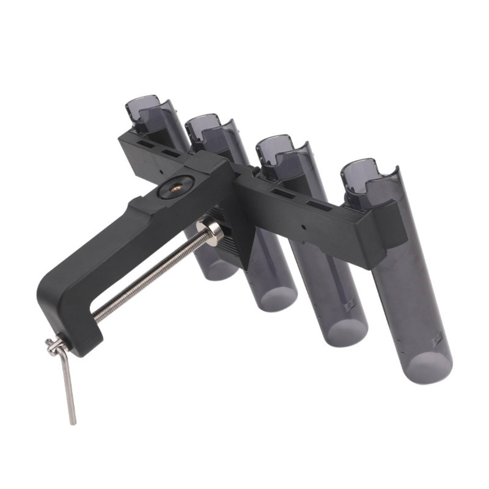 Milageto Portacanne a 4 Tubi Smontabile Portacanne con Braccio Metallico Resistente Ruggine Poggiacanne per Barca