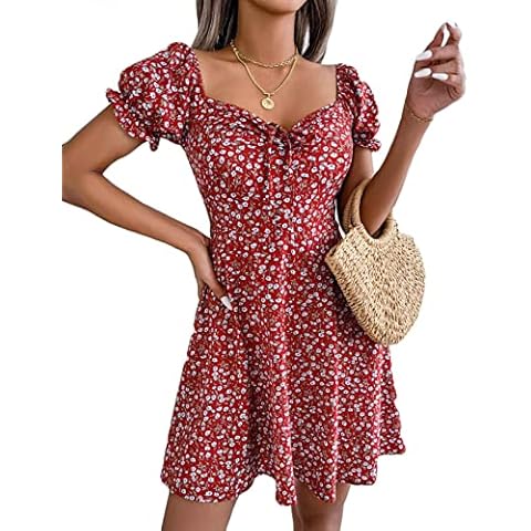 Yutdeng Vestido Verano Estampado Floral Cover