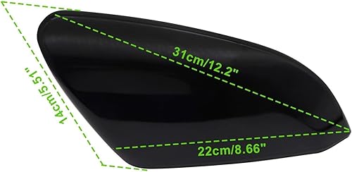 Miniatura 2 de Priprilod Cubierta negra para tapa de espejo lateral derecho del pasajero, repuesto 76201-TBA-A11ZF compatible con Honda CIVIC 2016 2017 2018 2019