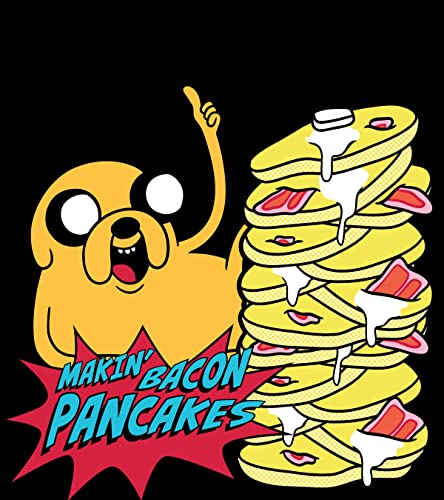 Adventure Time Bacon Pancakes Men's Black Graphic Sleep Shorts2