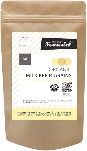 Freshly Fermented  Organic Certified Milk Kefir Grains Starter Culture