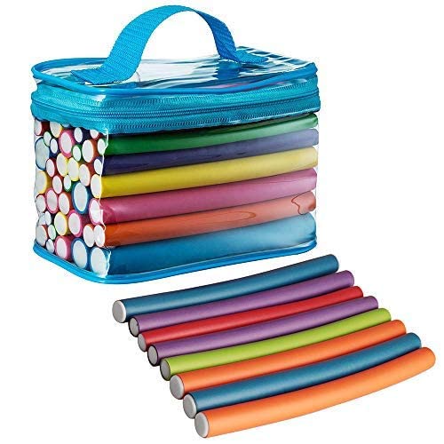 Bigoudis de Cheveux, LITZEE 42Pcs Rouleaux Bigoudis en Mousse, Bigoudis Ronds Flexibles Légers pour Boucler les Cheveux sans Chaleur, Idéal pour Salon de Coiffure ou DIY