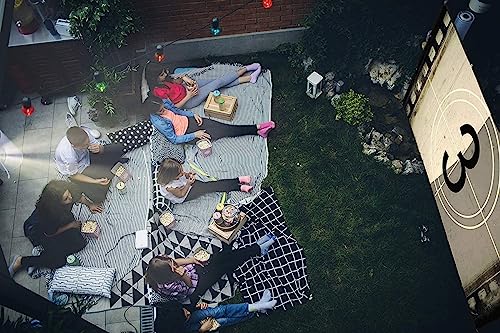 Image of Spline 5Feet x 5Feet Projector Screen,4K 1:1 Portable Eyelet Premium Video Foldable Projection for HD Home Theater Cinema Anti-Crease Indoor Outdoor Office Classroom