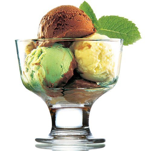 LAV Destina Clear Glass Footed Ice Cream Dessert Bowls | 7 Ounce Dessert