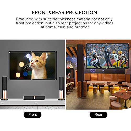 Pantalla de proyector plegable blanca mate 100 pulg miniatura 6