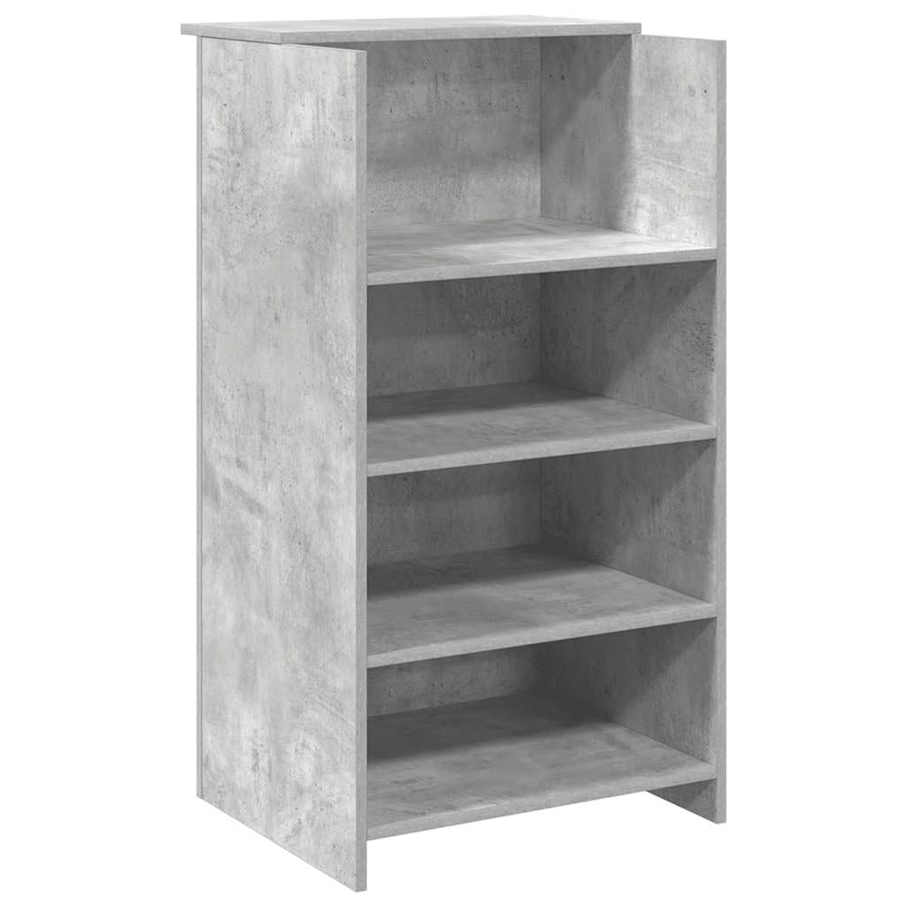 vidaXL Reception Grigio Cemento 55x50x103,5 cm Legno Multistrato Ufficio, Cassa, Salone