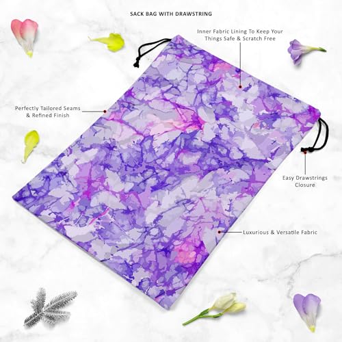 Image of ArtzFolio Bright Purple | Reusable Sack Bag | Bag for Gym, Storage, Vegetable & Travel