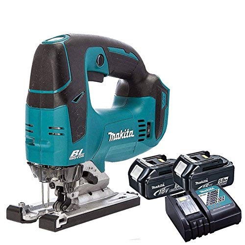 Makita DJV182Z 18V LXT Li-on Brushless Jigsaw with 2 x 5.0Ah BL1850 Batteries & DC18RC Charger