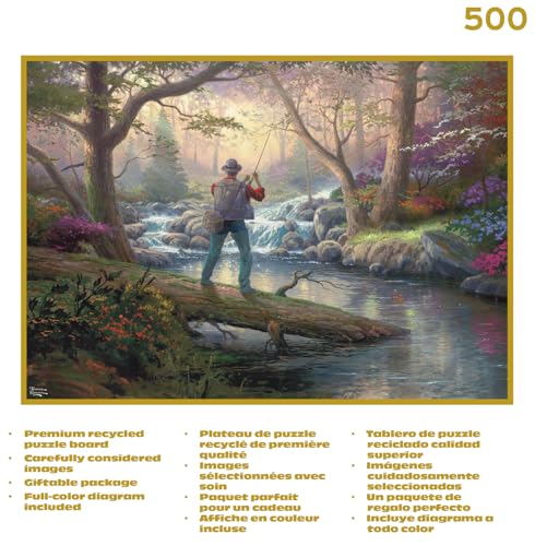 Buffalo Games Thomas Kinkade - It Doesn't Get Much Better - 500 Piece Jigsaw Puzzle, 15 x 21.25 in - Reference Poster - Puzzles for Adults - Relaxing Focus Activity by Buffalo Games - Image 3