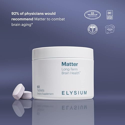 Miniatura 2 de ELYSIUM Matter Suplemento cerebral para memoria y enfoque, fórmula avanzada de memoria con Omega 3, vitaminas recomendadas por médicos para la salud