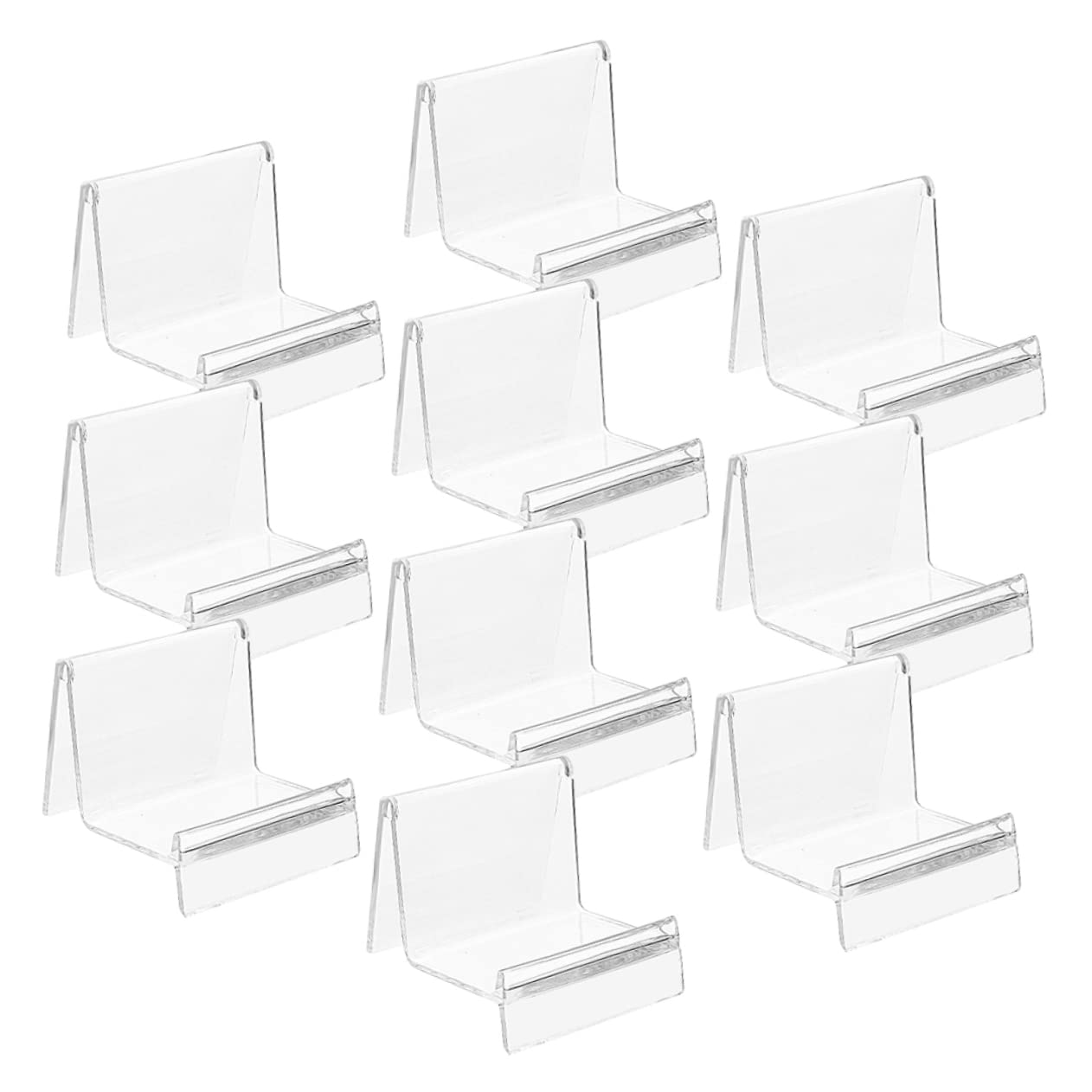 Cabilock Espositore Trasparente Supporto da Tavolo 7cm in PS Confezione da 20 Pezzi per Portafogli e Biglietti da Visita per Negozi e Desktop