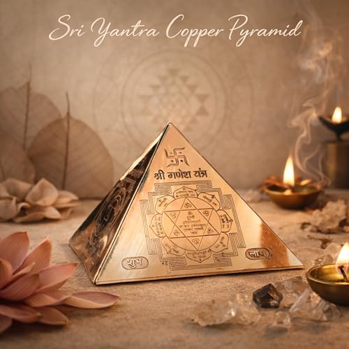 Image of REMEDYWALA Vastu Sri Yantra Copper Pyramid | Vastu Dosh Nivaran Sri Yantra Copper Pyramid | Sri Yantra, Kanakdhara Yantra, Kuber Yantra, Sri Ganesh Yantra