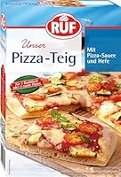 RUF veganer Pizza-Teig, Grundmischung für einen Hefe-Teig, Mischung für eine Pizza-Sauce enthalten, für den Pizzastein geeignet, 1er Pack, 1 x 315g