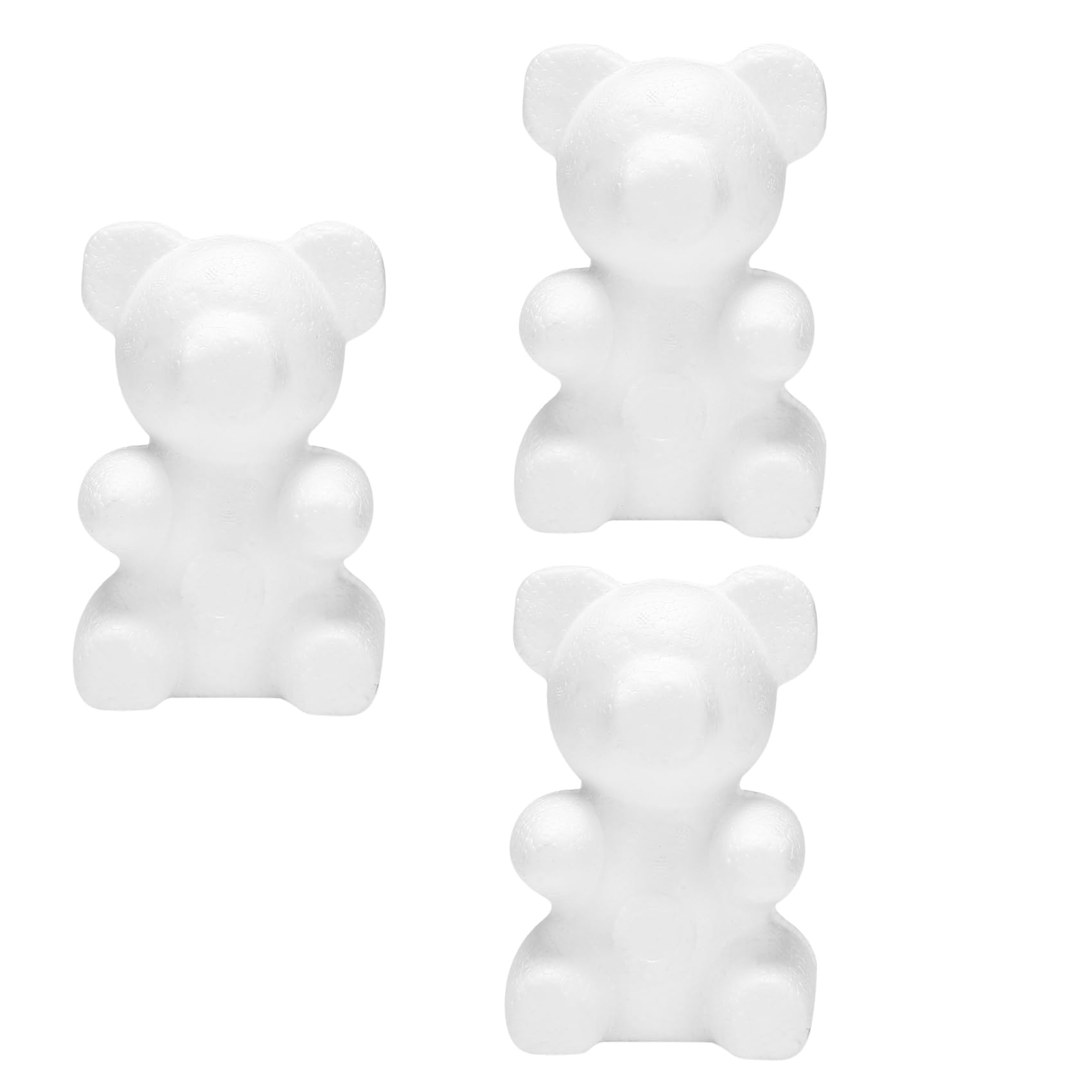 Vjsujehgy 3pcs Foam Modelling Polystyrene Foam New Polystyrene Christmas Xmas Decorations Tree Ornaments Bear 1