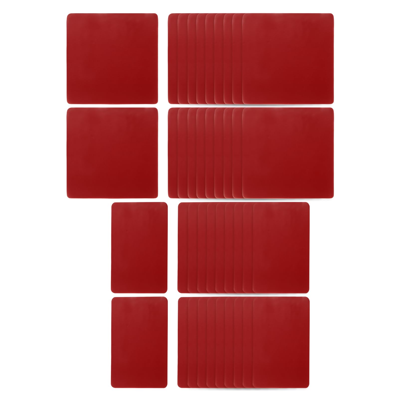 sourcing map 40 Pcs Double Sided Adhesive Pads, 60mm x 40mm / 60mm x 60mm Dash Cam Sticky Pads Self-Adhesive Square Mounting Foam Tape Waterproof & Heat Resistant for Car Walls, Red
