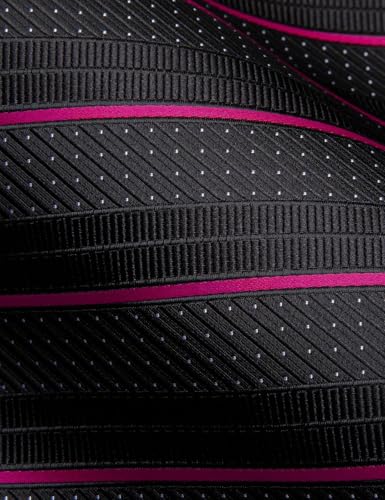 Image of Dubulle Silk Ties Set for Men Formal Paisley Striped Necktie Pocket Square Cufflinks 3PCS Sets Wedding Business Party