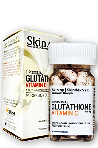 Liposomal Glutathione + Vitamin C Enhanced IntraCellular Absorption Maximum Strength Health & Beauty Supplement | 30 Capsules