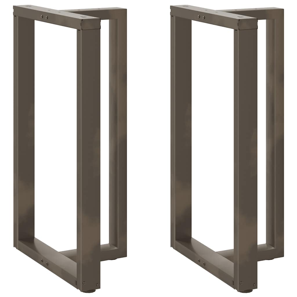 vidaXL Bar Table Legs T-Shaped 2 pcs Black 60x35x(100-101) cm Steel