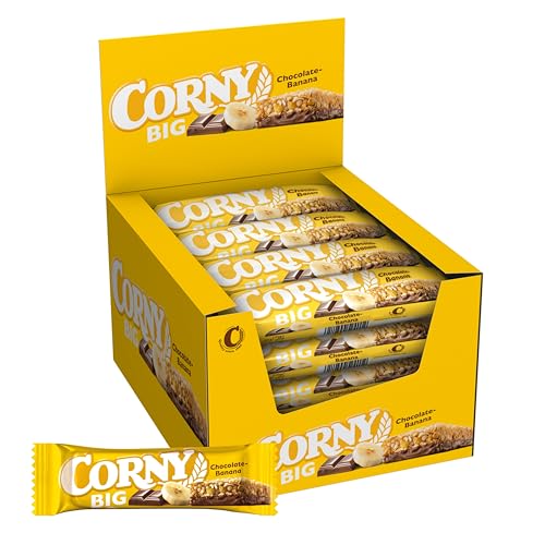 Corny Big, Barrita Sin Azúcares Añadidos Sabor Chocolate Banana, Más Grande, Sabor Intenso, Textura Crujiente, Pack 24x50g