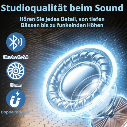 Nackenbügel Kopfhörer 5.4 Bluetooth mit Mikrofon/IPX6 Wasserdicht/80 Std