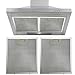 Hood Vent Filter, 2PCS Range Hood Filter Replacement, 9x10 Inch 5-Layer Aluminum Mesh Vent with Buckle, Stove