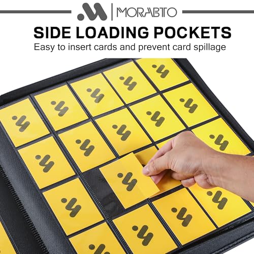 Image of Card Binder 20 Pocket,Trading Card Binder Holds up to 2000 Cards with 50 Sleeves,Zipper Card Holder Album Compatible with TCG Card /Game Cards /Sports Card